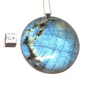 Labradorite pendentif disque 05656