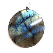 Labradorite pendentif disque 15213