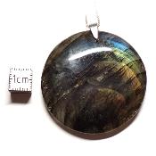 Labradorite pendentif disque 15353