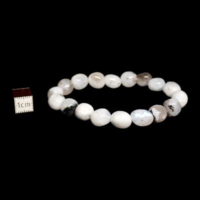 Pierre de Lune Bleutée Bracelet roulé