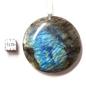 Labradorite pendentif disque 15207 