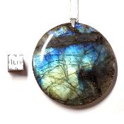 Labradorite pendentif disque 15215