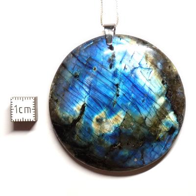 Labradorite pendentif disque 15340