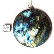 Labradorite pendentif disque 15347