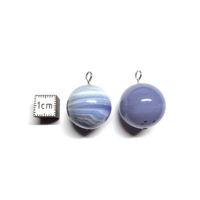 Calcédoine Bleue Pendentif Boule