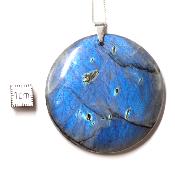 Labradorite pendentif disque 15208