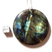 Labradorite pendentif disque 15345
