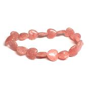 Rhodochrosite Bracelet Coeur