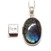 Labradorite Pendentif avec Monture en Argent 05634