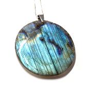 Labradorite pendentif disque 05650