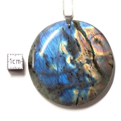 Labradorite pendentif disque 05654