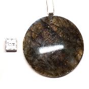 Labradorite pendentif disque 15342