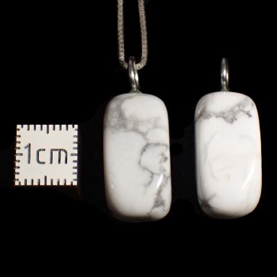 Howlite Pendentif Pierre Roulée