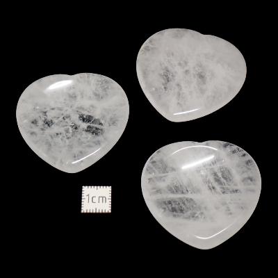 Cristal de Roche Pierre Pouce (Worry Stones) Coeur