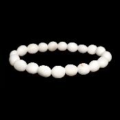 Jade Blanc Bracelet Roulé