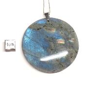 Labradorite pendentif disque 15212