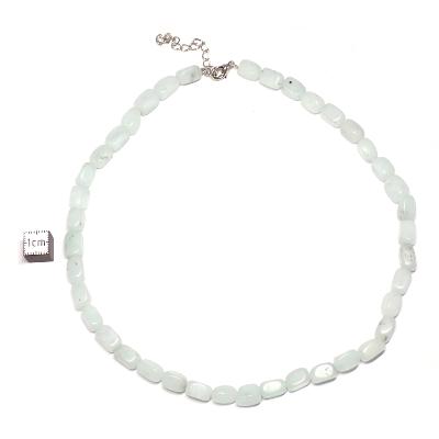 Amazonite du Brésil Collier Roulé Carré