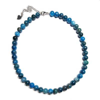 Apatite Bleue Collier Boule