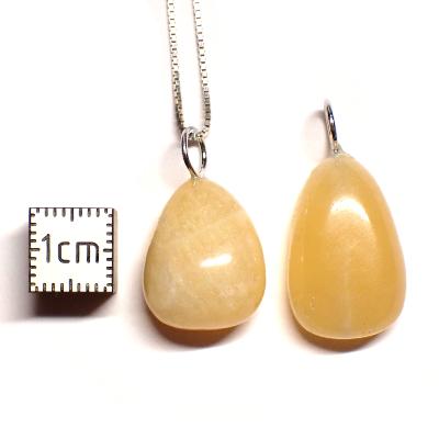 Calcite Orange Pendentif Pierre Roulée