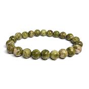 Epidote sur quartz Bracelet Boule