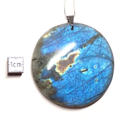 Labradorite pendentif disque 15212