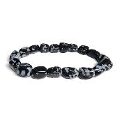 Obsidienne Flocon de Neige Bracelet Roulé