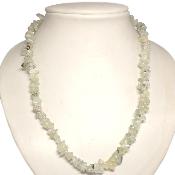 Préhnite Inclusions Epidote Collier Baroque