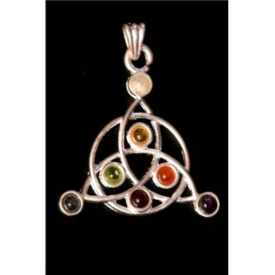 7 Chakras Pendentif Métal Argenté Choix n°05