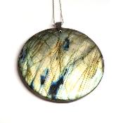 Labradorite pendentif disque 05649