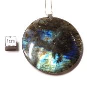 Labradorite pendentif disque 15215