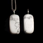 Howlite Pendentif Pierre Roulée