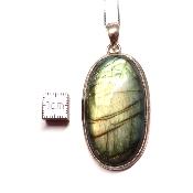 Labradorite Pendentif avec Monture en Argent 05641