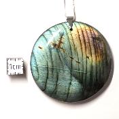 Labradorite pendentif disque 05655