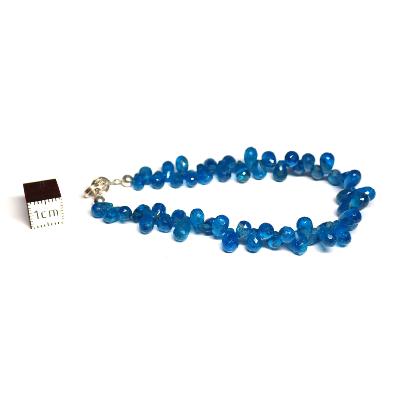 Création Pétales Apatite Bleue Bracelet 15099