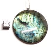 Labradorite pendentif disque 15214