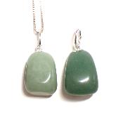 Aventurine Verte Pendentif Pierre Roulée