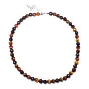 Oeil de Taureau (boeuf) - Tigre - Faucon Mixte Collier Boule