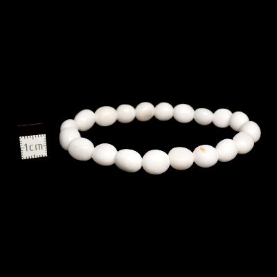 Jade Blanc Bracelet Roulé