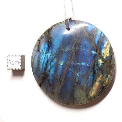 Labradorite pendentif disque 15209