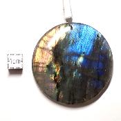 Labradorite pendentif disque 15210