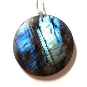 Labradorite pendentif disque 15345