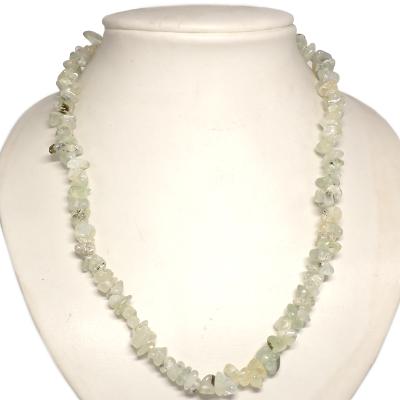 Préhnite Inclusions Epidote Collier Baroque