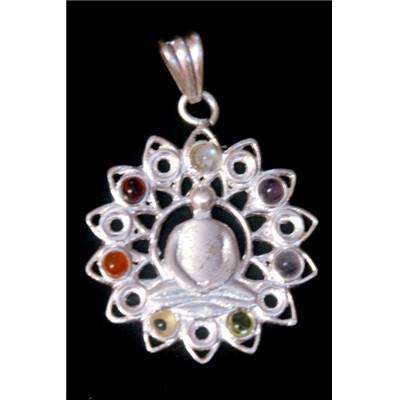 7 Chakras Pendentif Métal Argenté Choix n°56