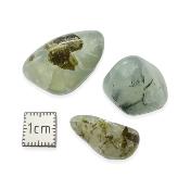 Préhnite Inclusions Epidote Pierre roulée