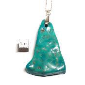 Turquoise de Chine pendentif Plaque 04919