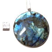 Labradorite pendentif disque 15211