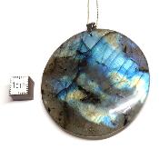 Labradorite pendentif disque 15213