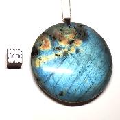 Labradorite pendentif disque 15359