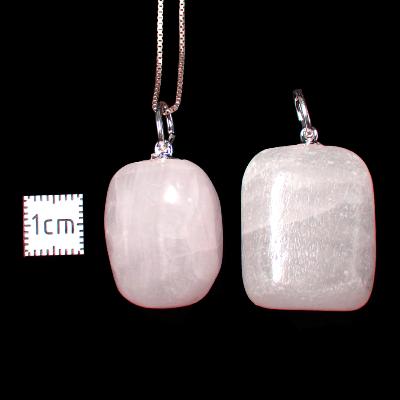 Manganocalcite Pendentif Pierre Roulée