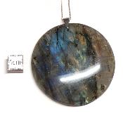 Labradorite pendentif disque 15210